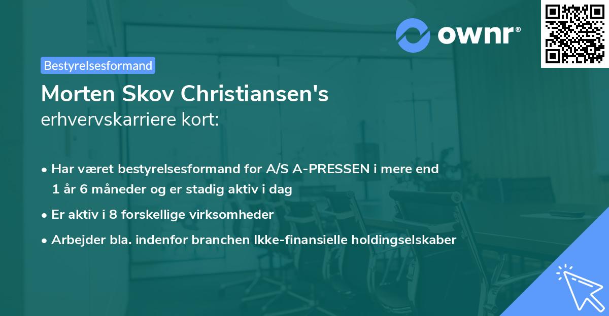 Morten Skov Christiansen's erhvervskarriere kort