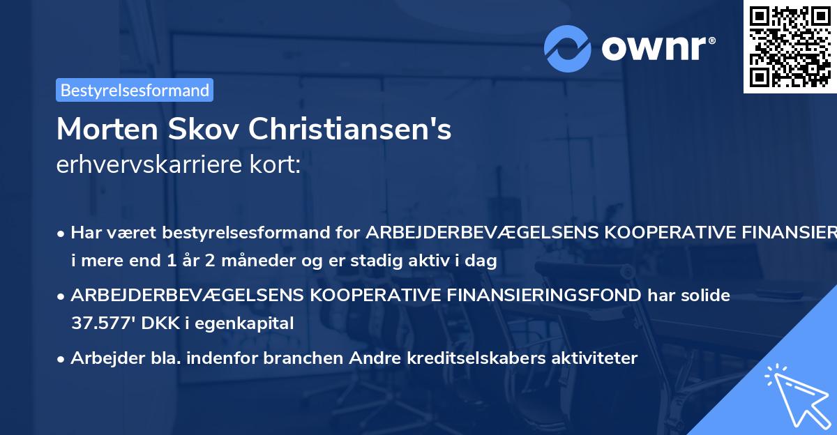 Morten Skov Christiansen's erhvervskarriere kort