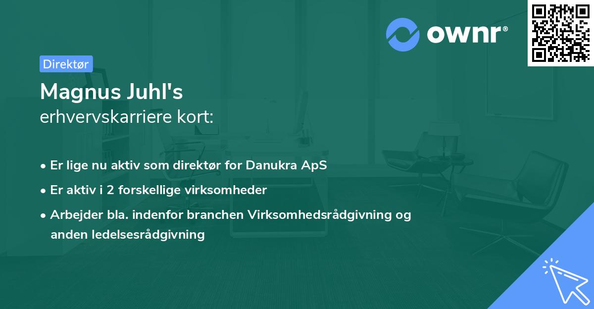 Magnus Juhl's erhvervskarriere kort