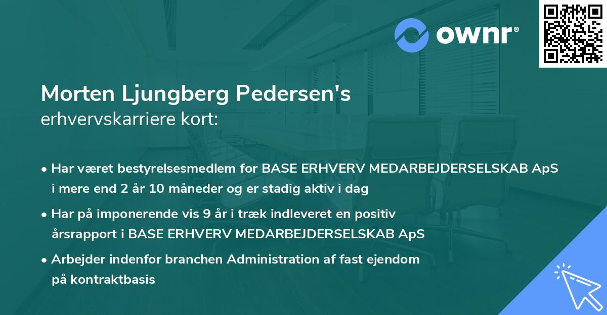 Morten Ljungberg Pedersen's erhvervskarriere kort