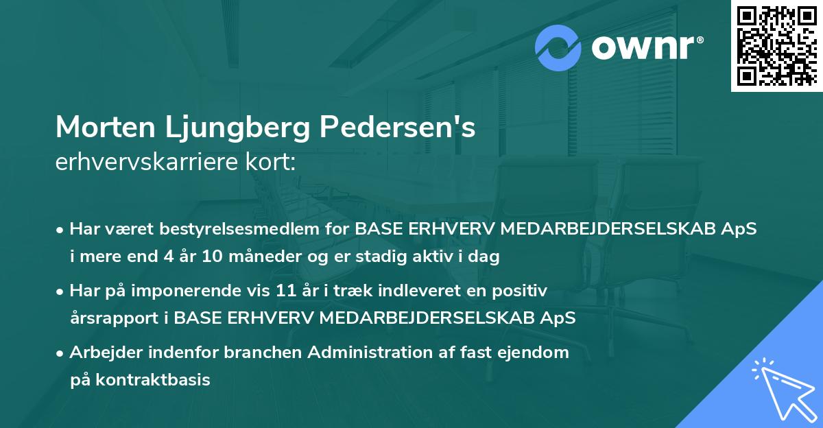 Morten Ljungberg Pedersen's erhvervskarriere kort