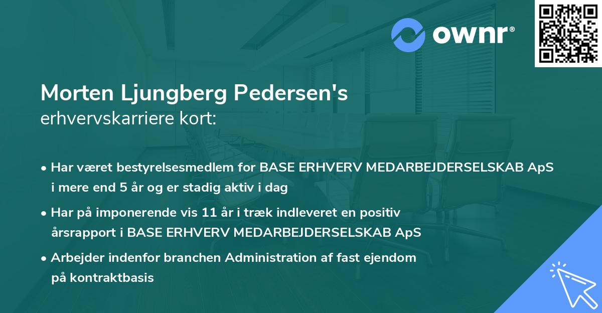 Morten Ljungberg Pedersen's erhvervskarriere kort