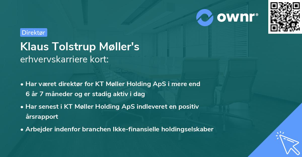 Klaus Tolstrup Møller's erhvervskarriere kort