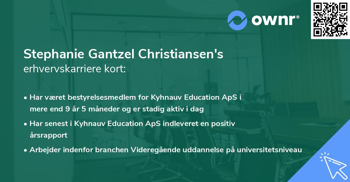 Stephanie Gantzel Christiansen's erhvervskarriere kort