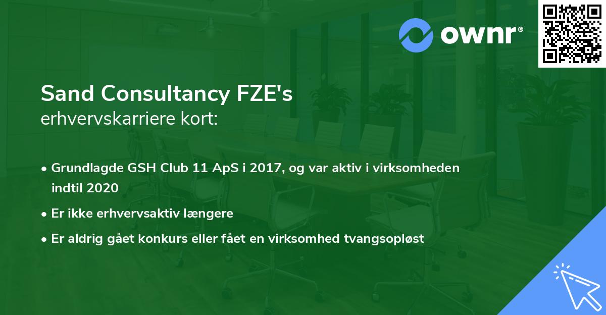 Sand Consultancy FZE's erhvervskarriere kort