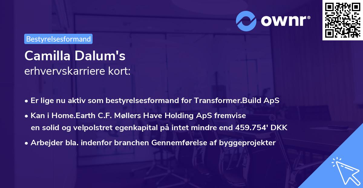 Camilla Dalum's erhvervskarriere kort