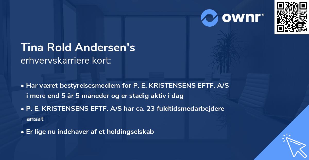 Tina Rold Andersen's erhvervskarriere kort