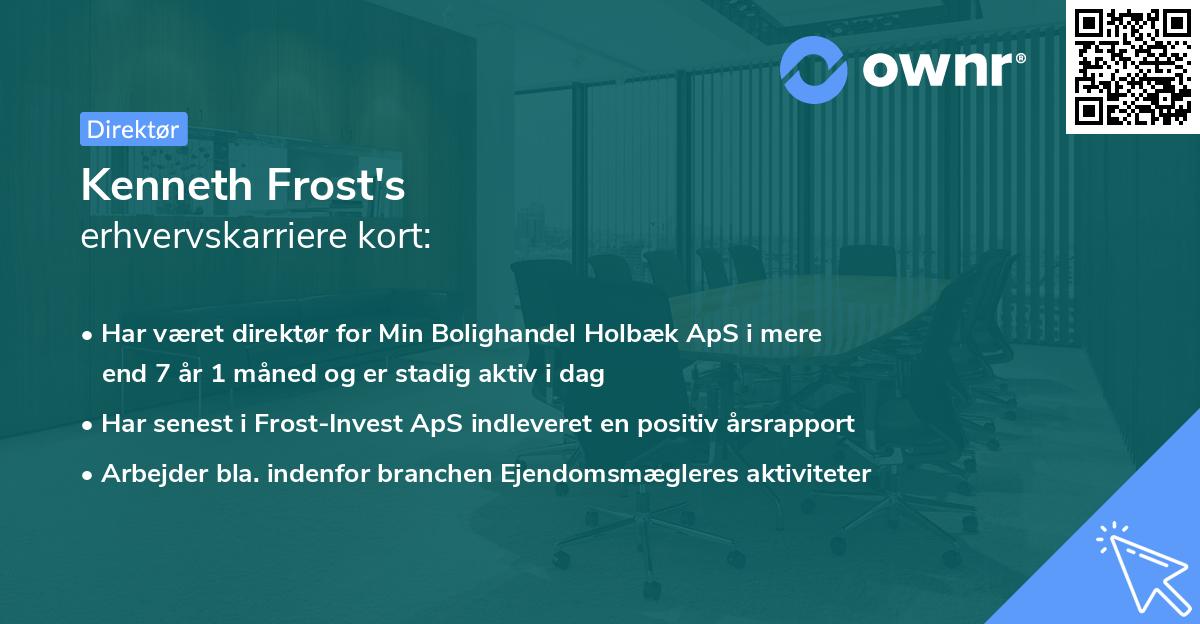 Kenneth Frost's erhvervskarriere kort