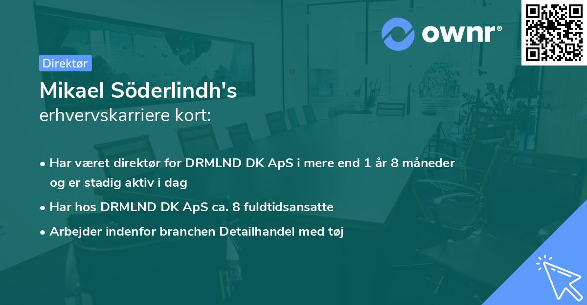 Mikael Söderlindh's erhvervskarriere kort