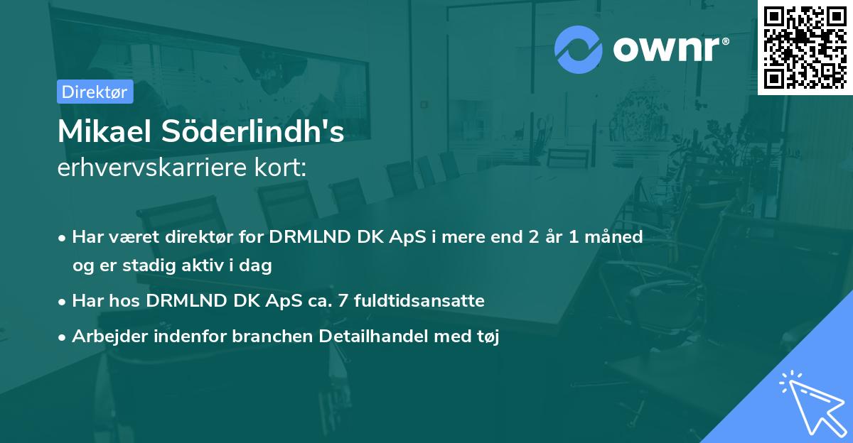 Mikael Söderlindh's erhvervskarriere kort