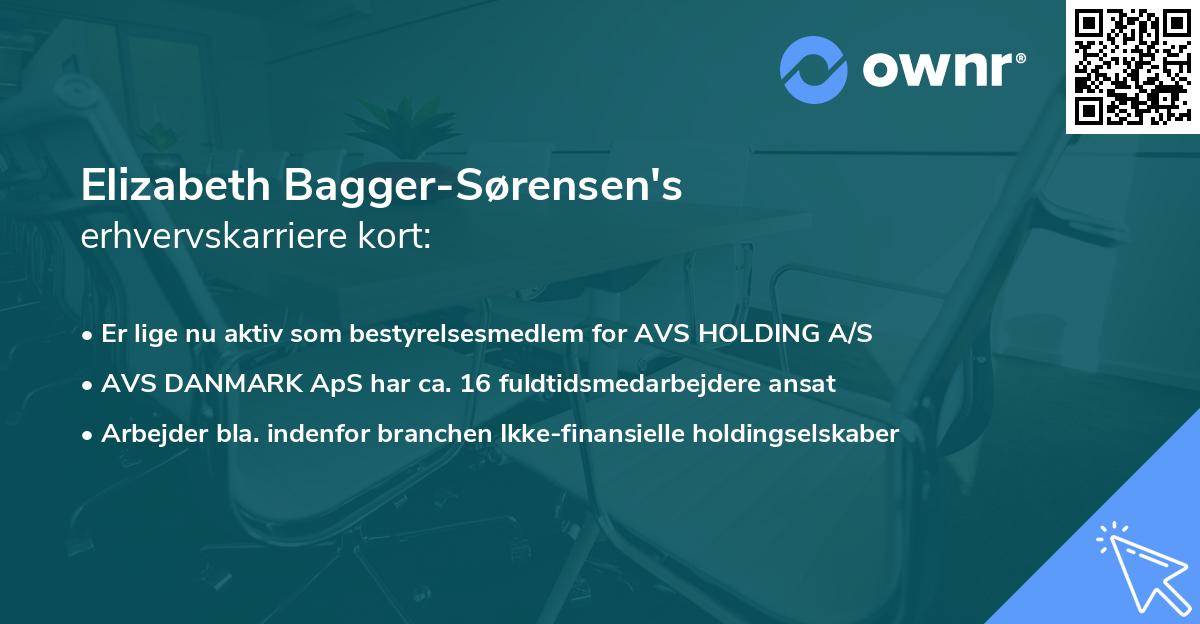 Elizabeth Bagger-Sørensen's erhvervskarriere kort
