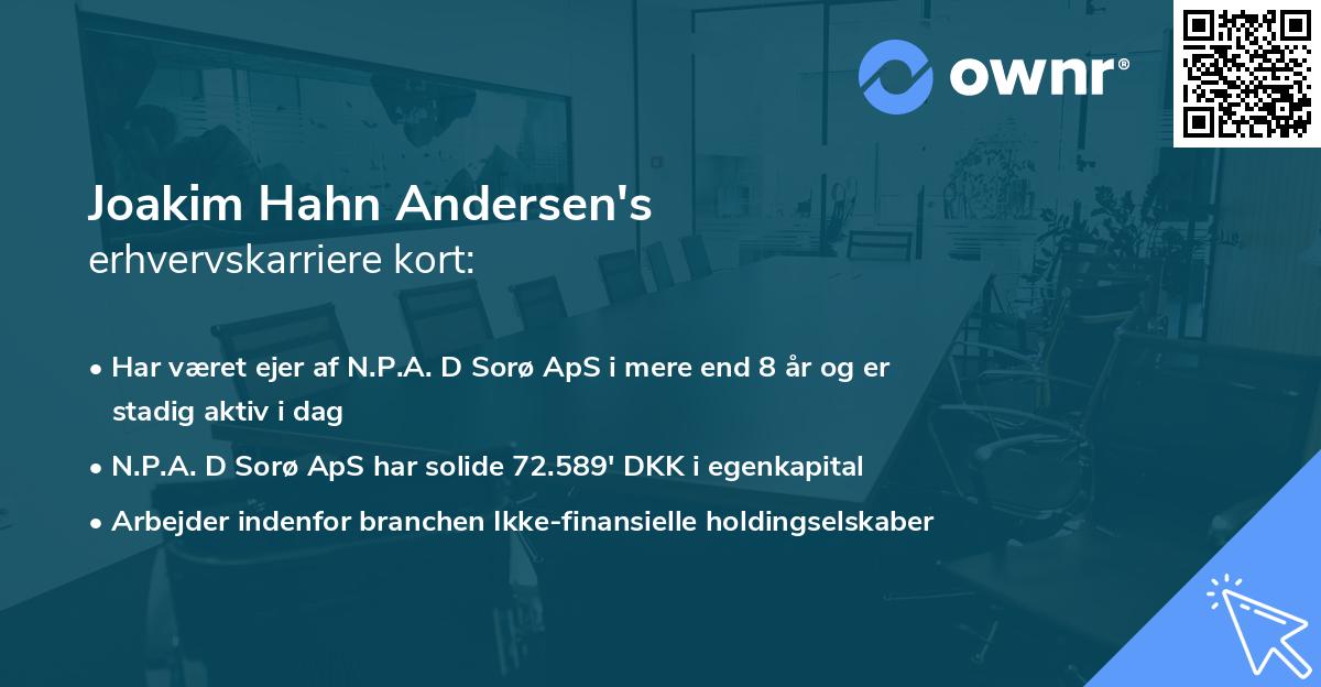 Joakim Hahn Andersen's erhvervskarriere kort