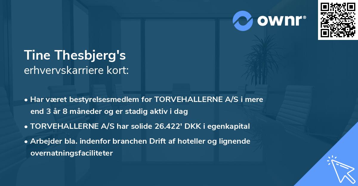 Tine Thesbjerg's erhvervskarriere kort