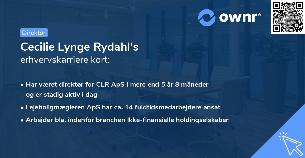 Cecilie Lynge Rydahl's erhvervskarriere kort
