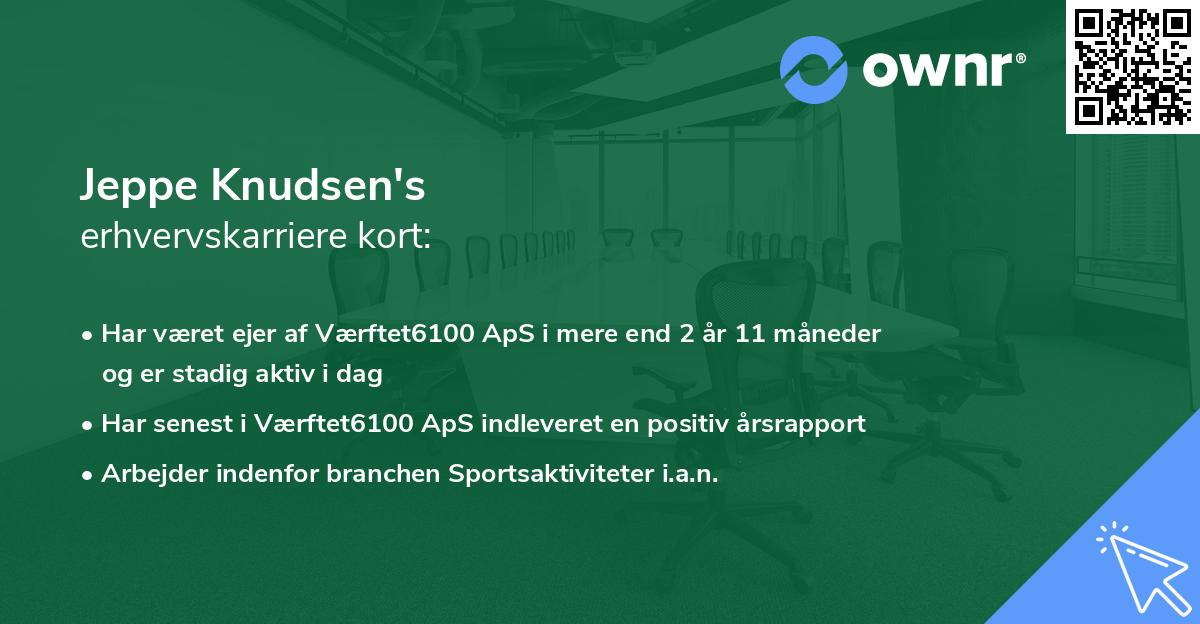 Jeppe Knudsen's erhvervskarriere kort