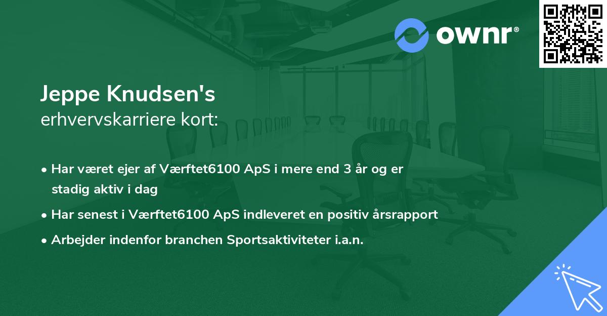 Jeppe Knudsen's erhvervskarriere kort