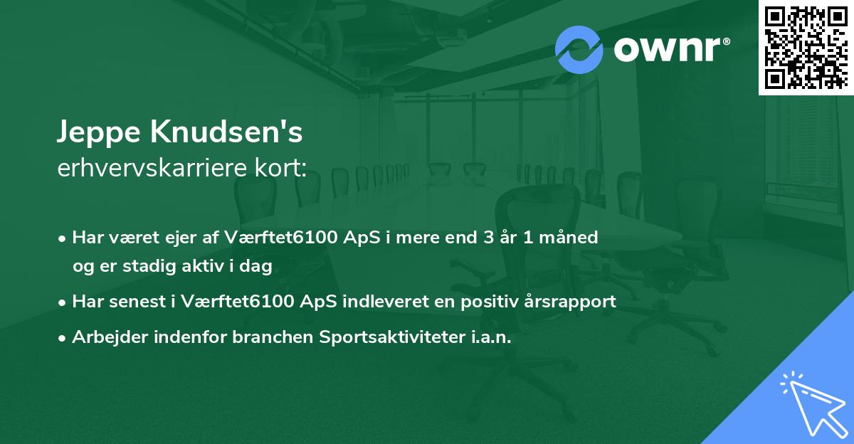 Jeppe Knudsen's erhvervskarriere kort