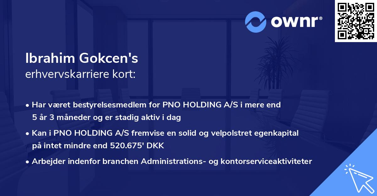 Ibrahim Gokcen's erhvervskarriere kort