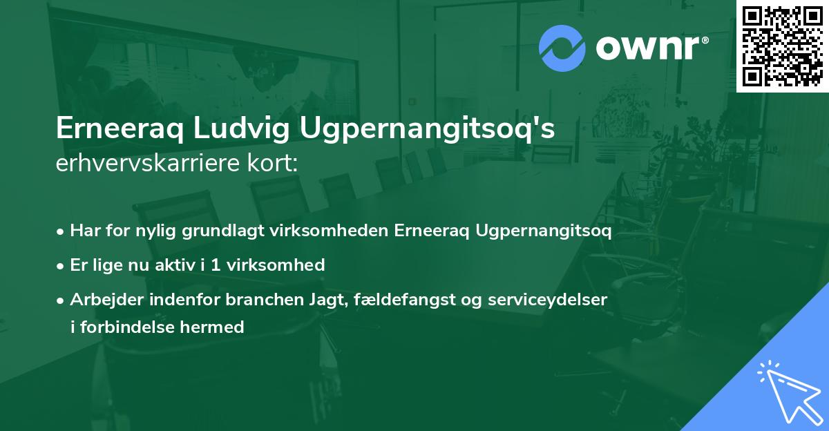 Erneeraq Ludvig Ugpernangitsoq's erhvervskarriere kort