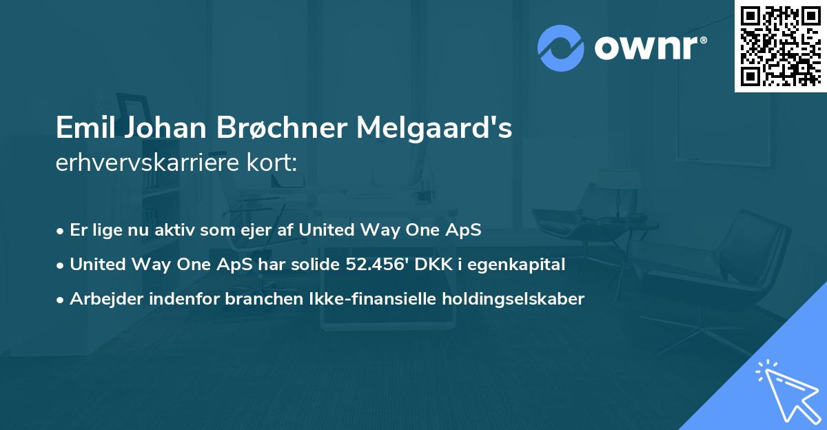 Emil Johan Brøchner Melgaard's erhvervskarriere kort