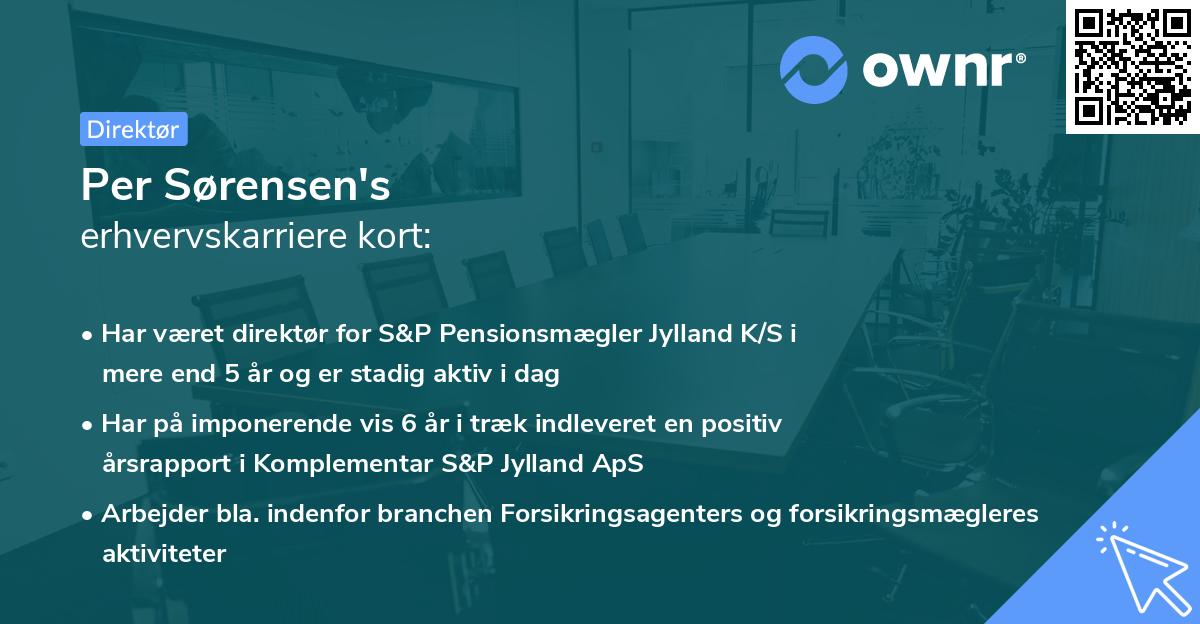 Per Sørensen's erhvervskarriere kort