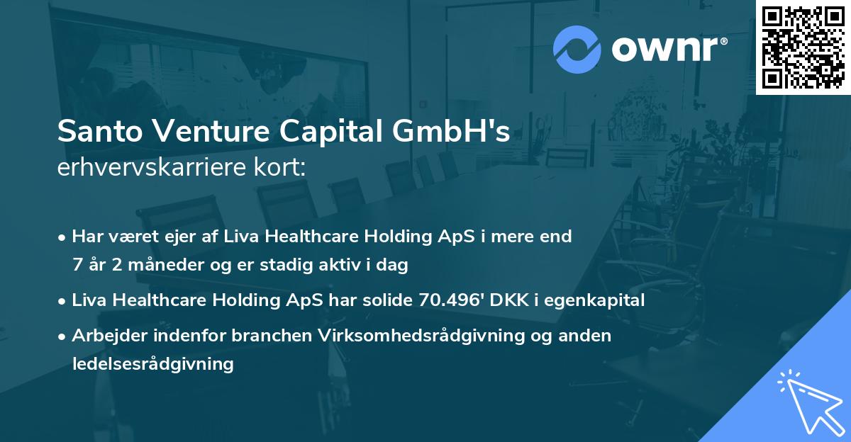 Santo Venture Capital GmbH's erhvervskarriere kort