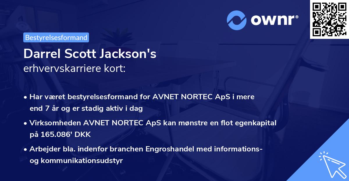 Darrel Scott Jackson's erhvervskarriere kort