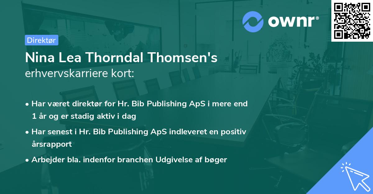 Nina Lea Thorndal Thomsen's erhvervskarriere kort