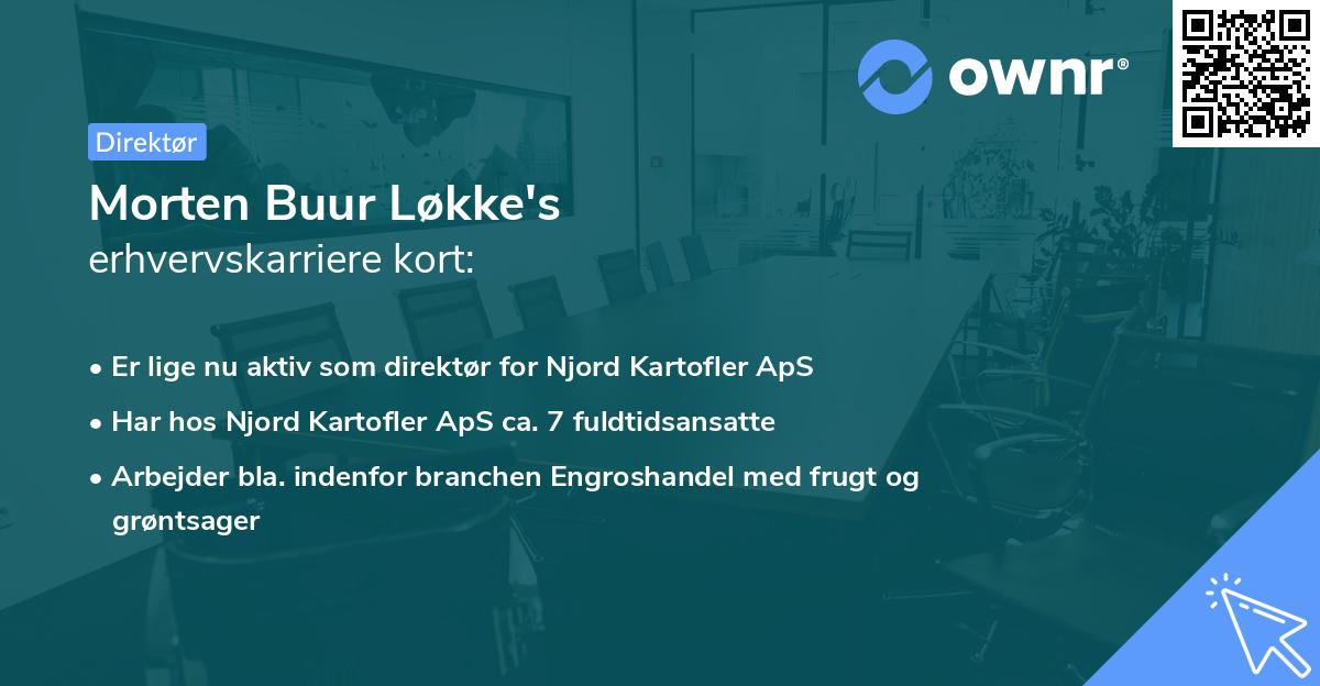 Morten Buur Løkke's erhvervskarriere kort