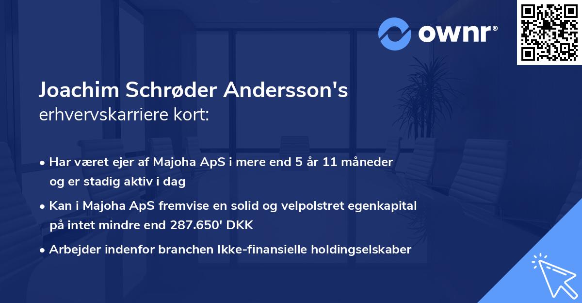 Joachim Schrøder Andersson's erhvervskarriere kort