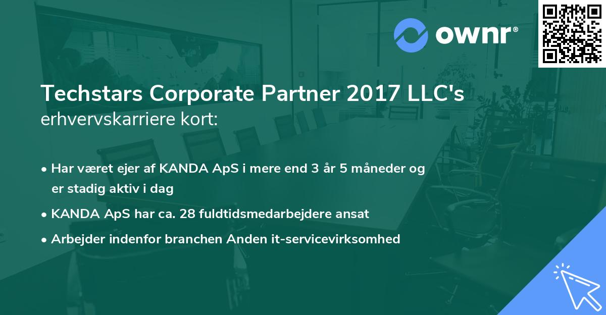 Techstars Corporate Partner 2017 LLC's erhvervskarriere kort