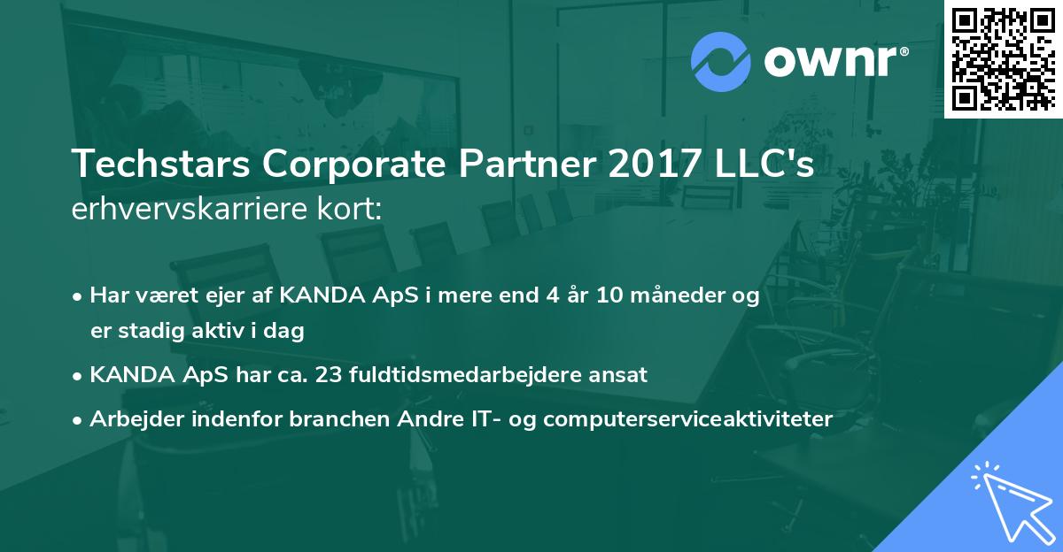 Techstars Corporate Partner 2017 LLC's erhvervskarriere kort