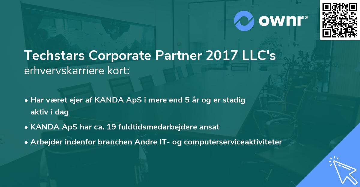 Techstars Corporate Partner 2017 LLC's erhvervskarriere kort