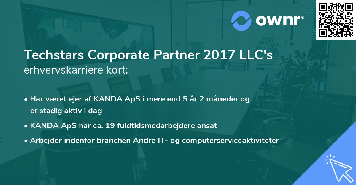 Techstars Corporate Partner 2017 LLC's erhvervskarriere kort