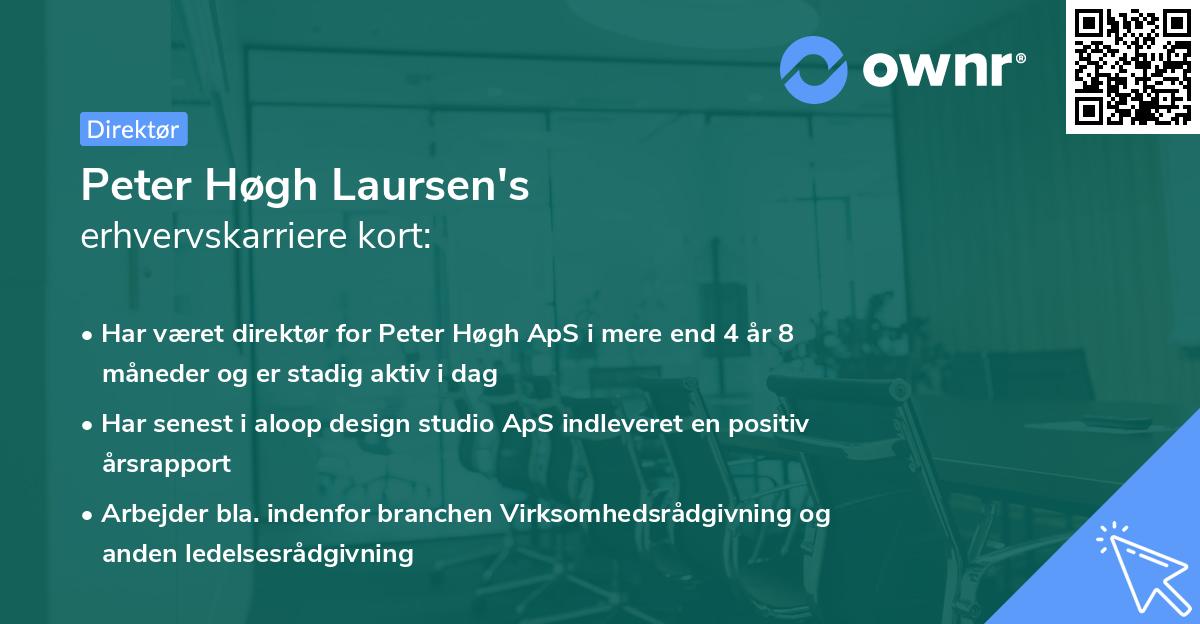Peter Høgh Laursen's erhvervskarriere kort