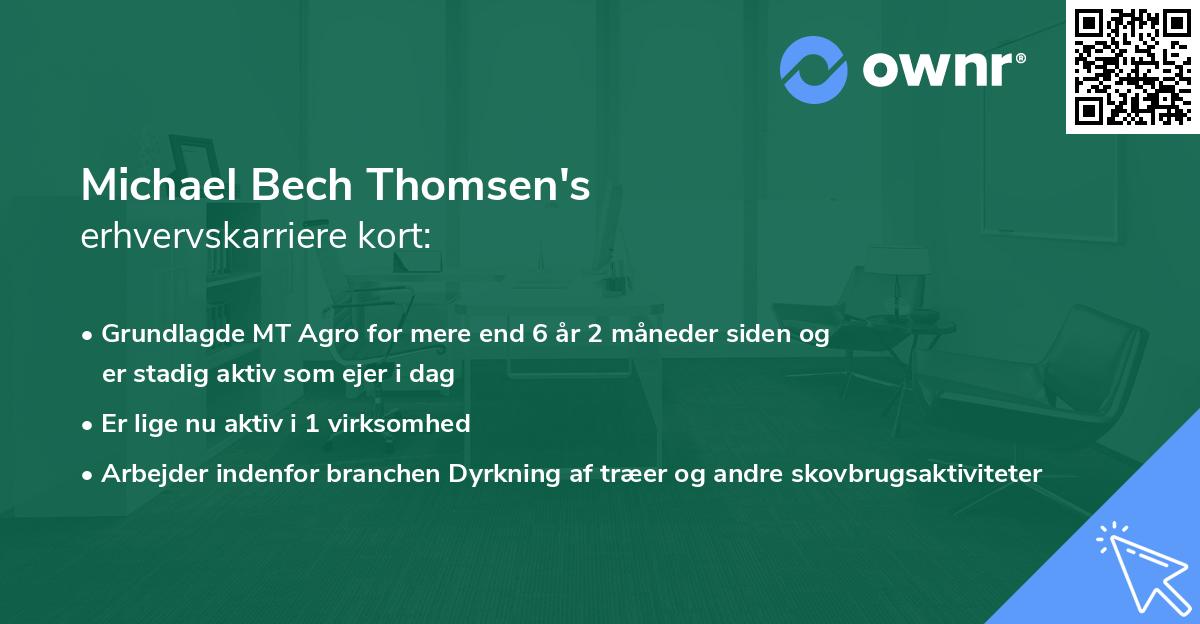 Michael Bech Thomsen's erhvervskarriere kort