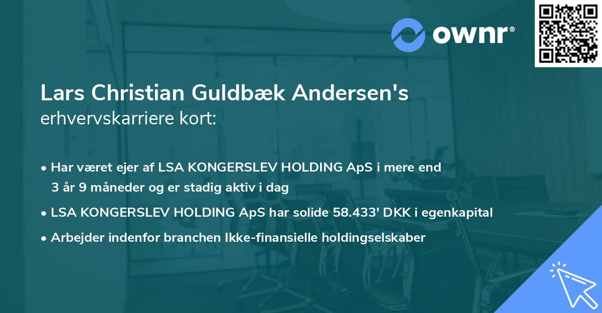 Lars Christian Guldbæk Andersen's erhvervskarriere kort