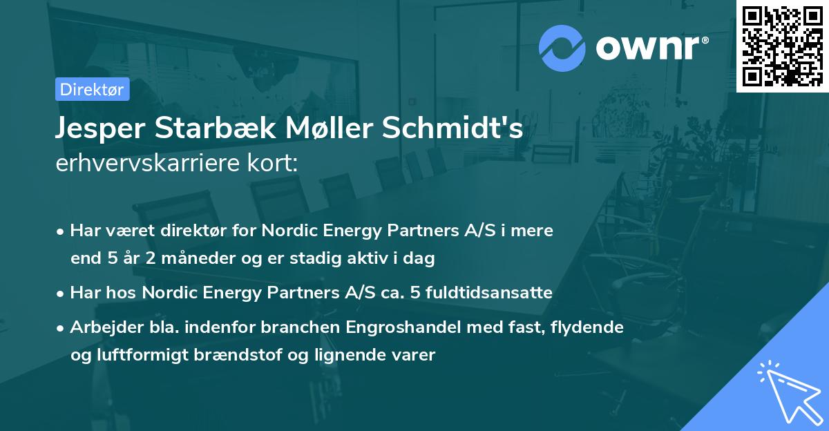 Jesper Starbæk Møller Schmidt's erhvervskarriere kort