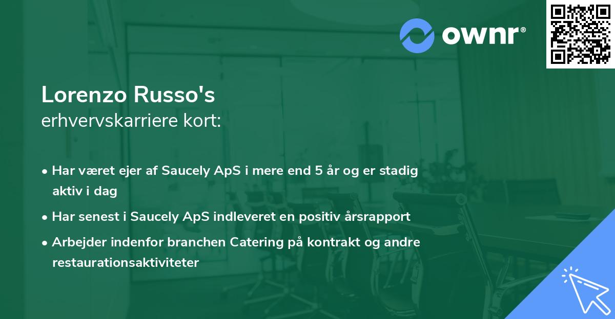 Lorenzo Russo's erhvervskarriere kort