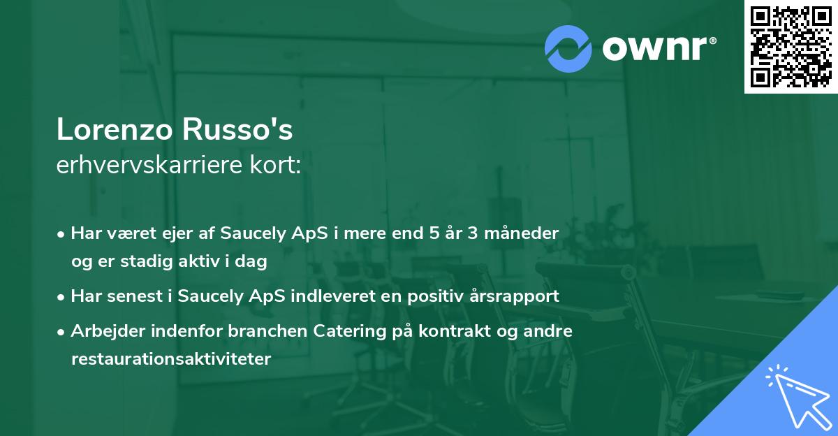 Lorenzo Russo's erhvervskarriere kort