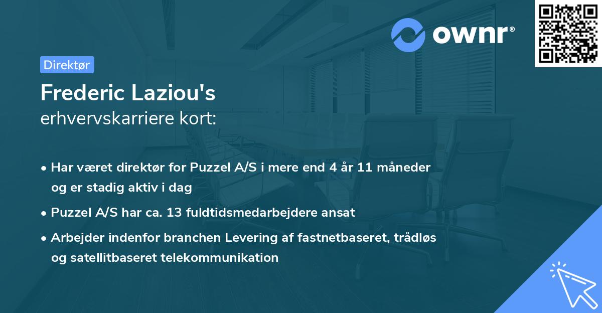 Frederic Laziou's erhvervskarriere kort