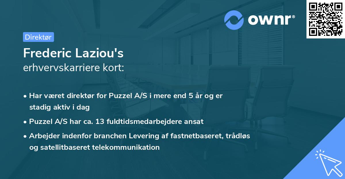 Frederic Laziou's erhvervskarriere kort