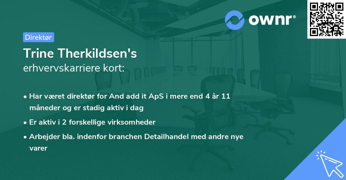 Trine Therkildsen's erhvervskarriere kort