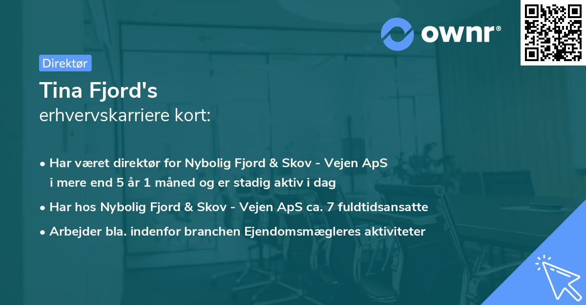 Tina Fjord's erhvervskarriere kort