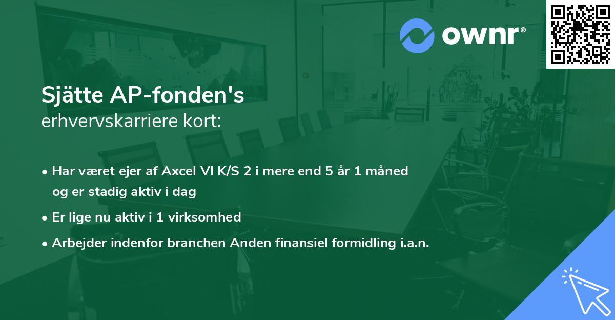 Sjätte AP-fonden's erhvervskarriere kort