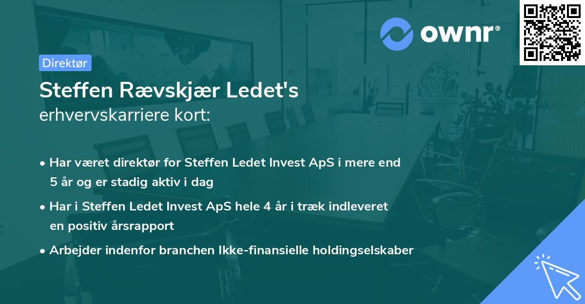 Steffen Rævskjær Ledet's erhvervskarriere kort