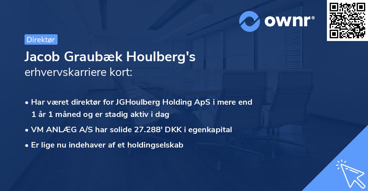 Jacob Graubæk Houlberg's erhvervskarriere kort