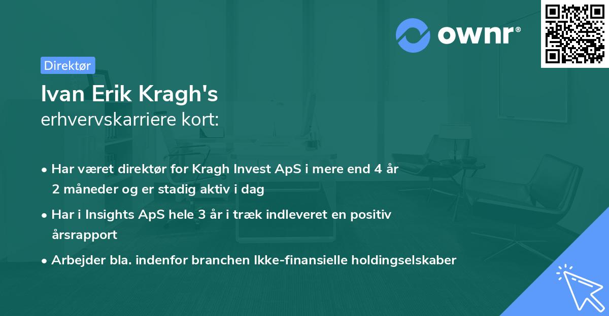 Ivan Erik Kragh's erhvervskarriere kort