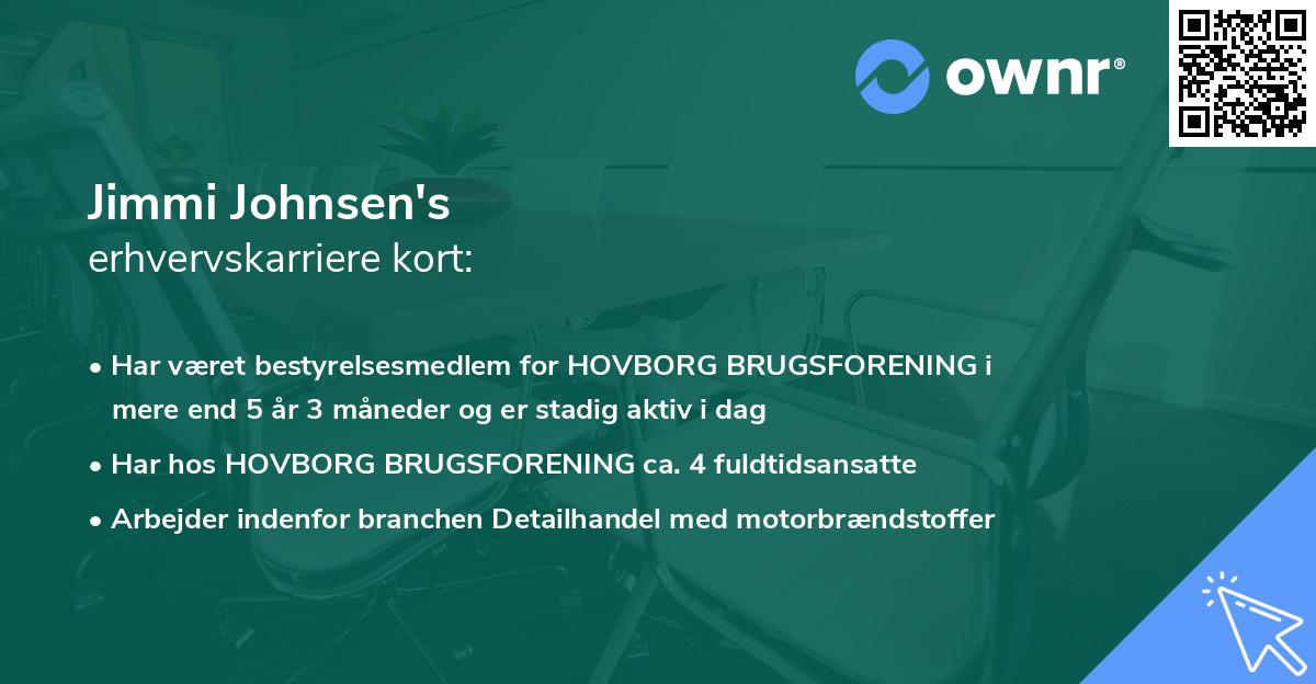 Jimmi Johnsen's erhvervskarriere kort