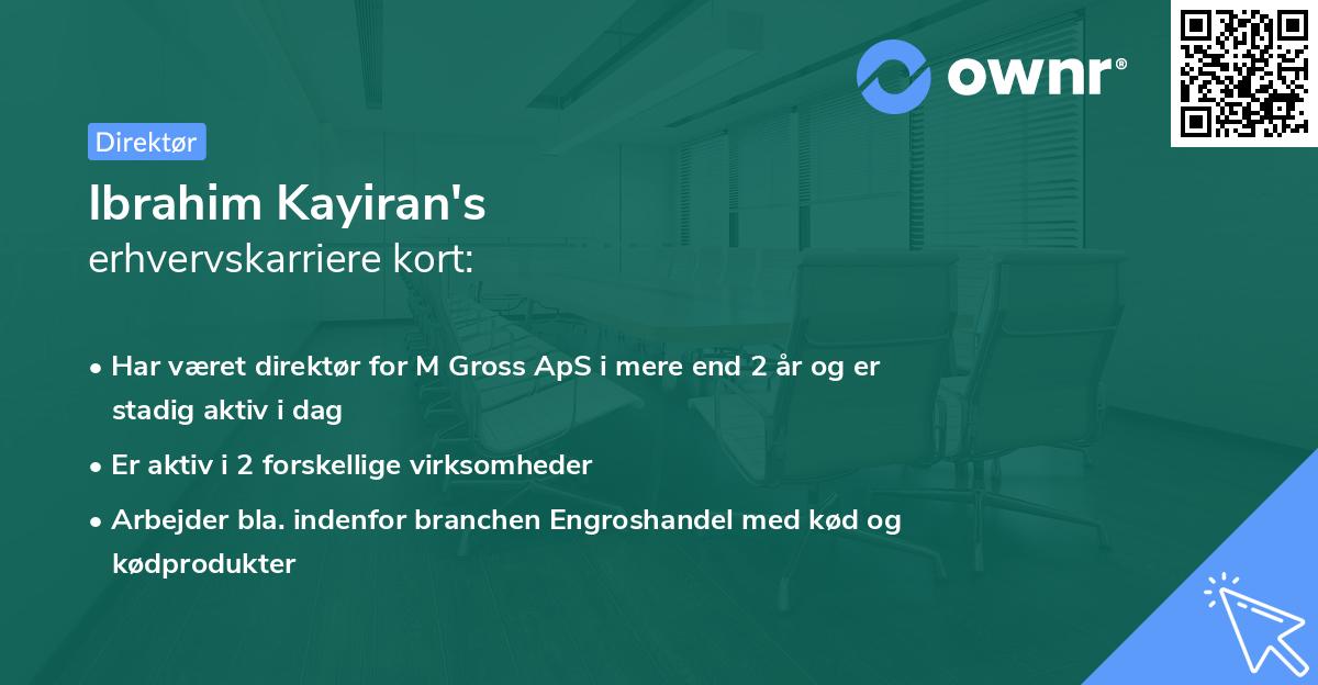 Ibrahim Kayiran's erhvervskarriere kort